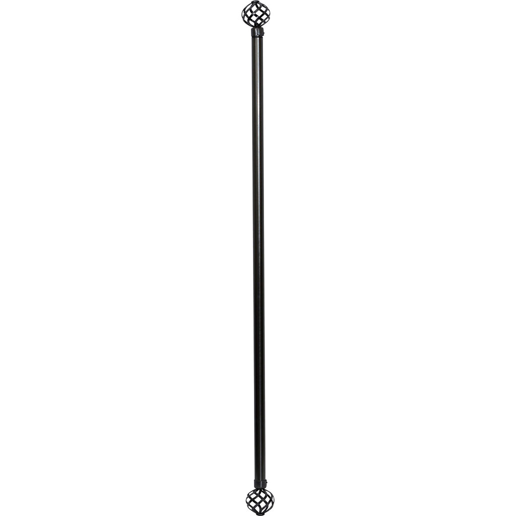Kit tringle extensible et embout FLORENCE graphite 210-380cm