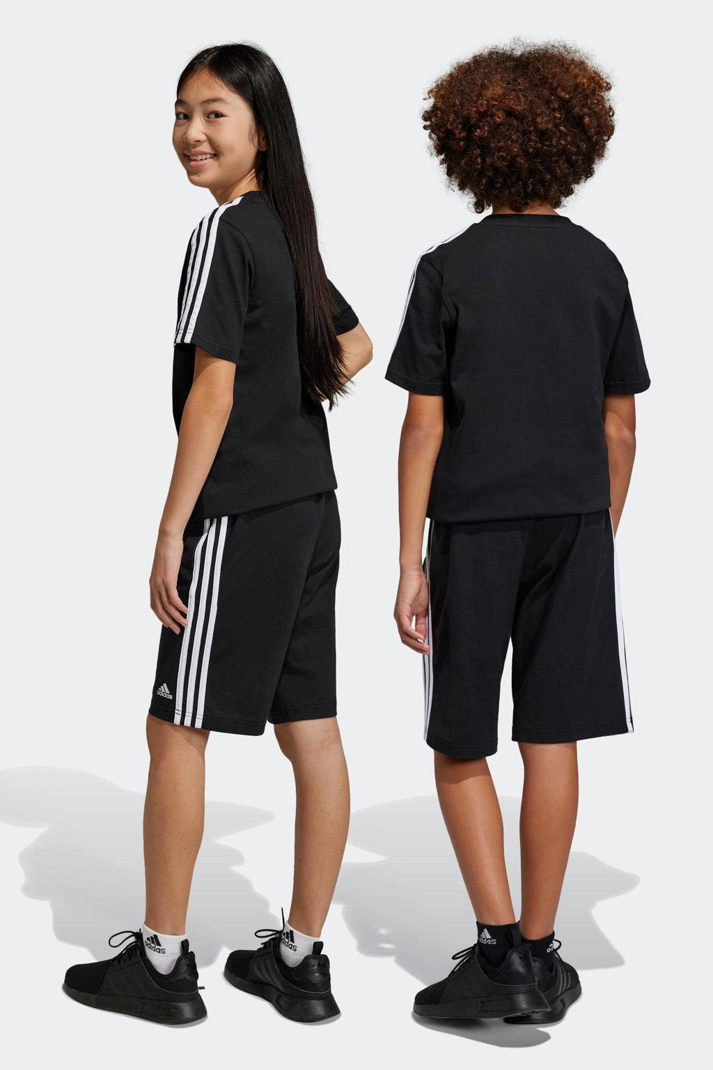 adidas short zwart/wit
