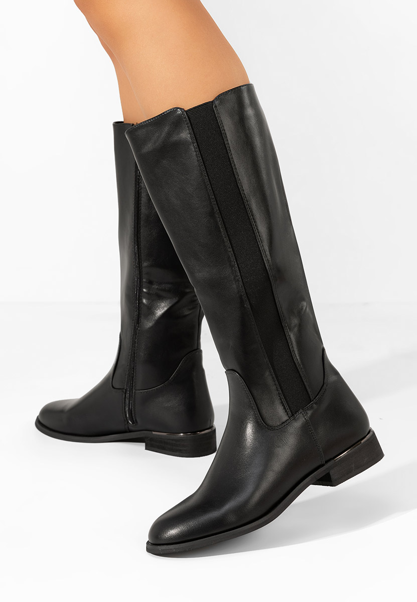 Bottes plates femme noires Tammera