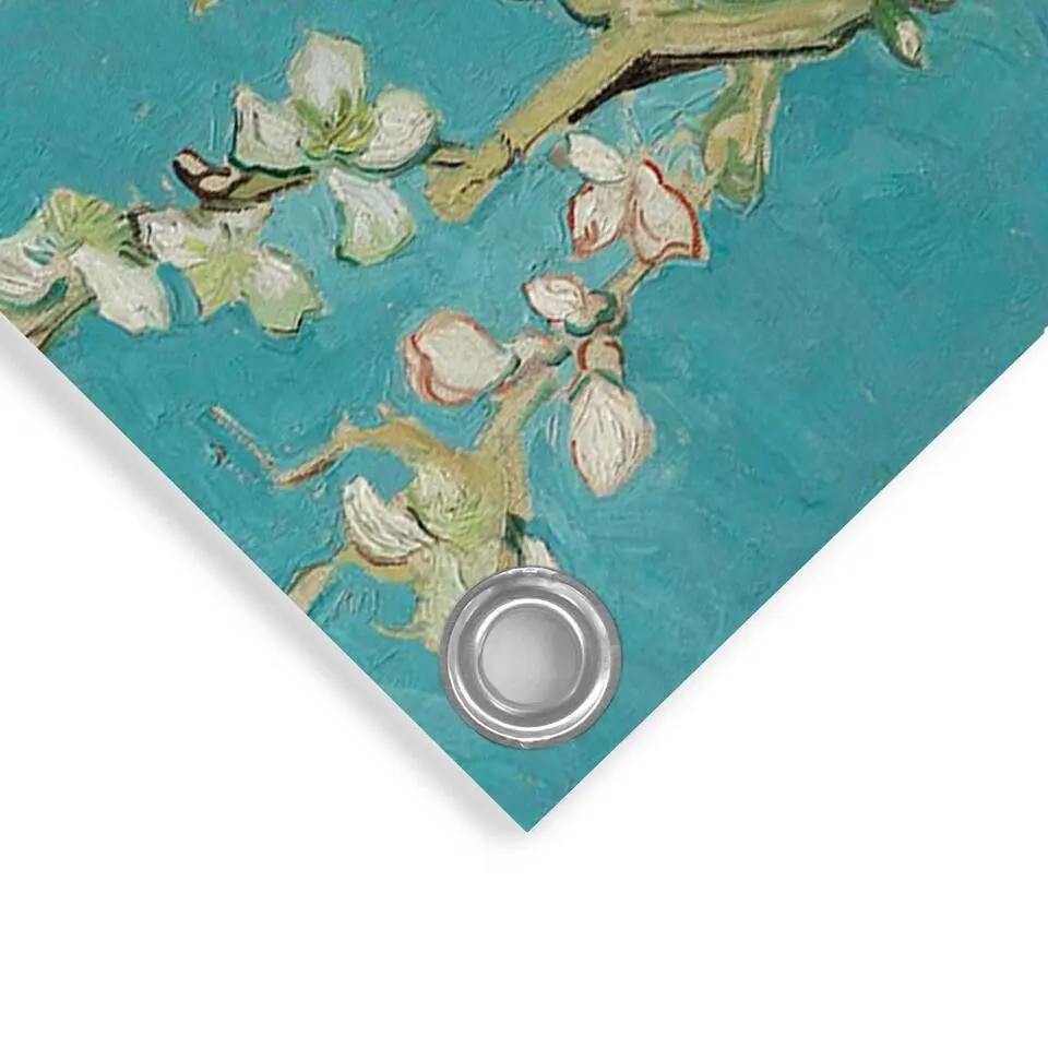Tuinposter Van Gogh Amandelbloesem - 60x80cm - Blauw
