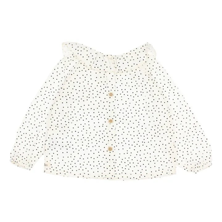Búho Blouse Coton Bio Pois | Ecru