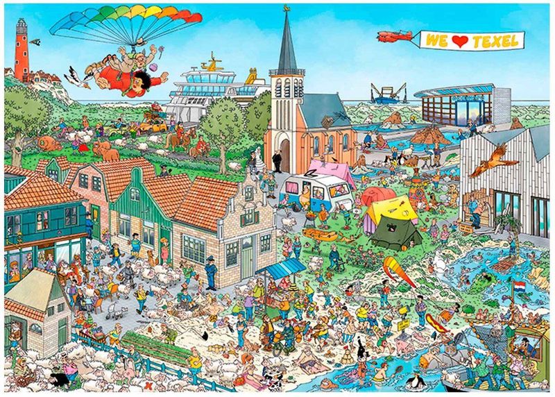 Jan Van Haasteren - Eilandretraite - Puzzel - 1000 Stukjes - Karton