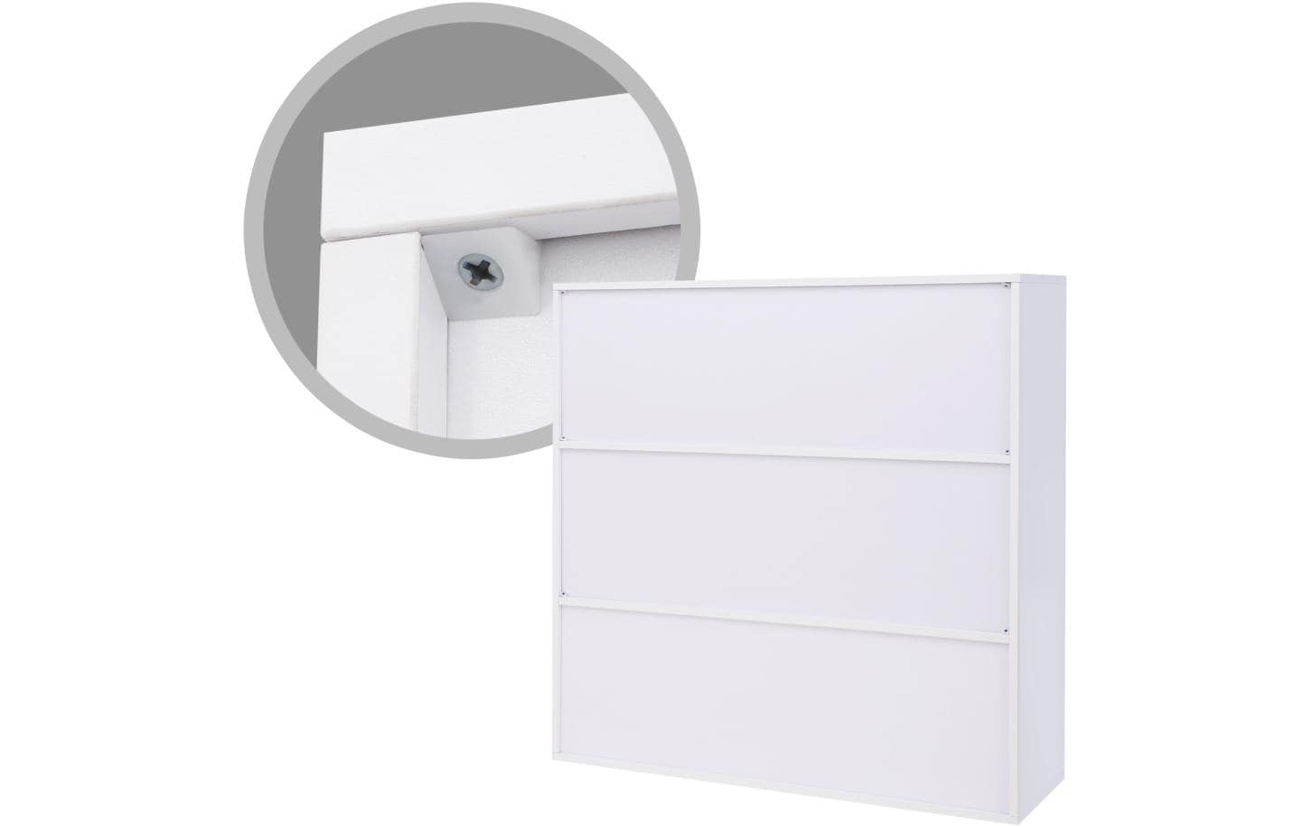Regal mit 9 Fächern 97.5 x 97.5 cm, Weiss<br>Würfelregal
