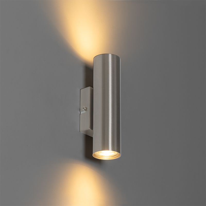Moderne wandlamp staal 2-lichts - Jeana