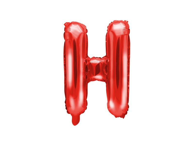 Folie Ballon Letter H Rood Leeg 35cm
