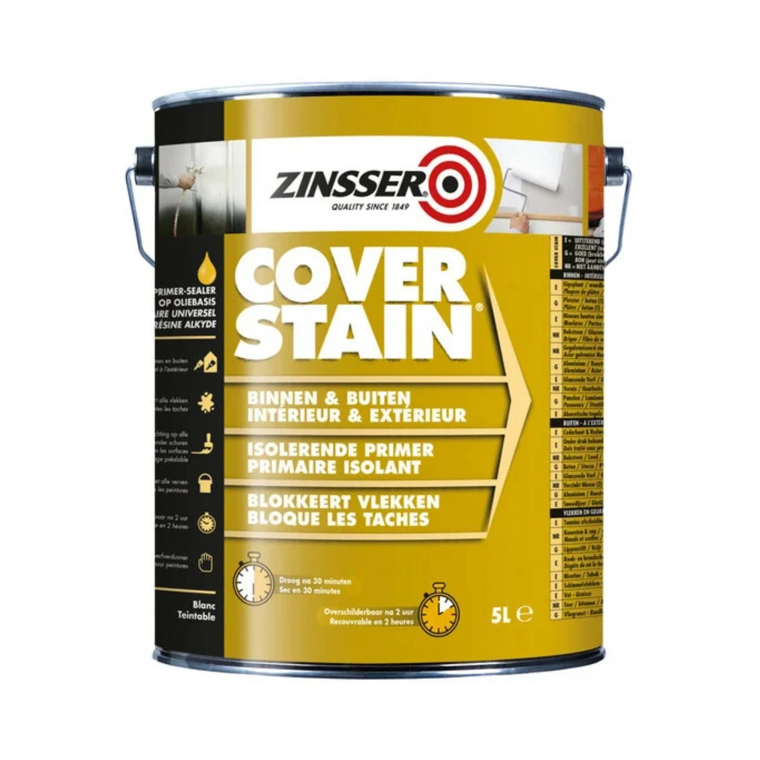 Zinsser Cover Stain - Zwart - 1L