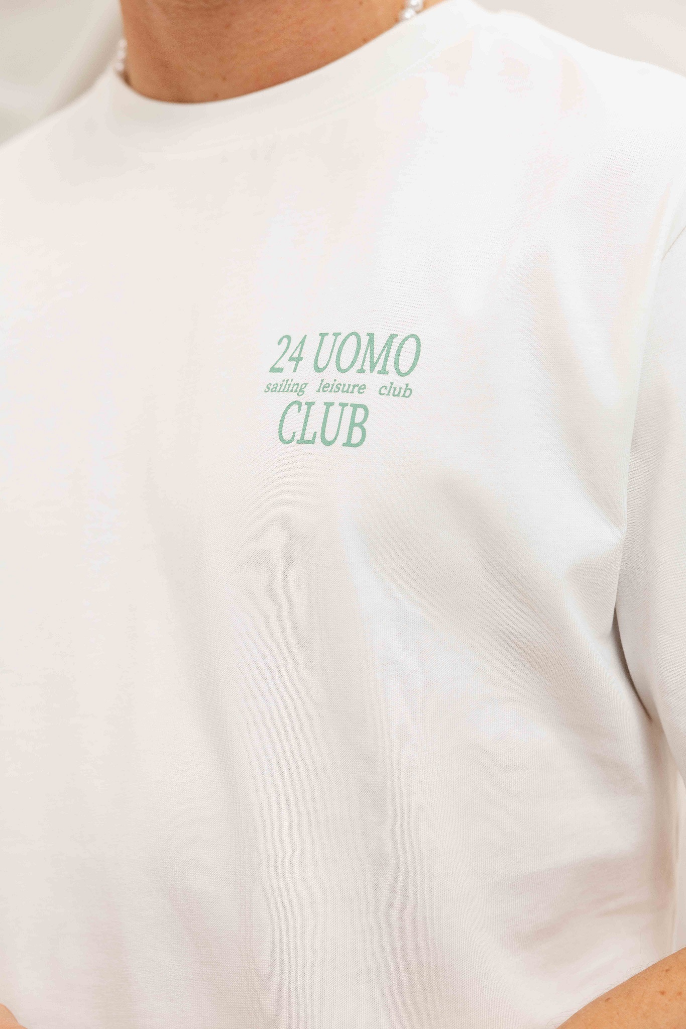 24 Uomo Leisure Club Zomerset Heren Off-White