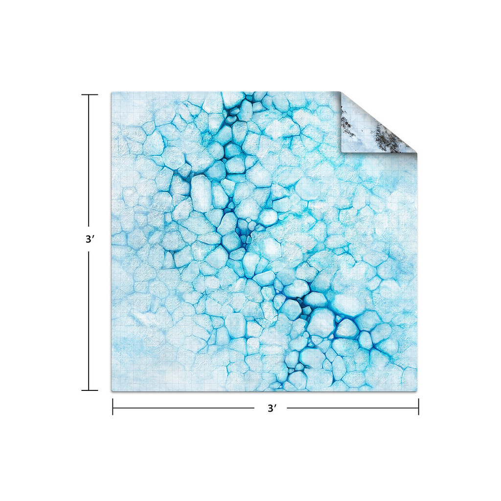 Tapis de jeu Quadrillé 90x90 cm - Ice Floe / Frozen Tundra