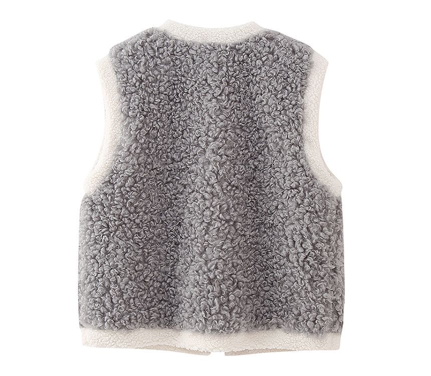 SugaYuja - Open voorkant vest van imitatiebont