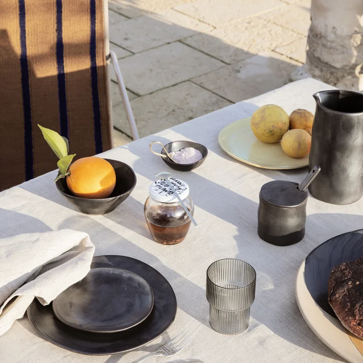 Ferm Living - Flow Teller, Ø 15 cm, schwarz