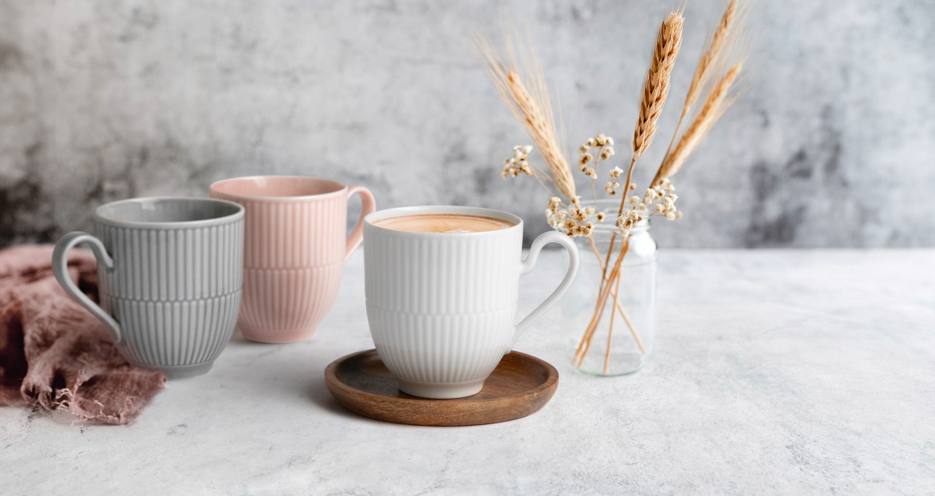 Seltmann Weiden Kaffeebecher AMINA 6er Set Porzellan weiß