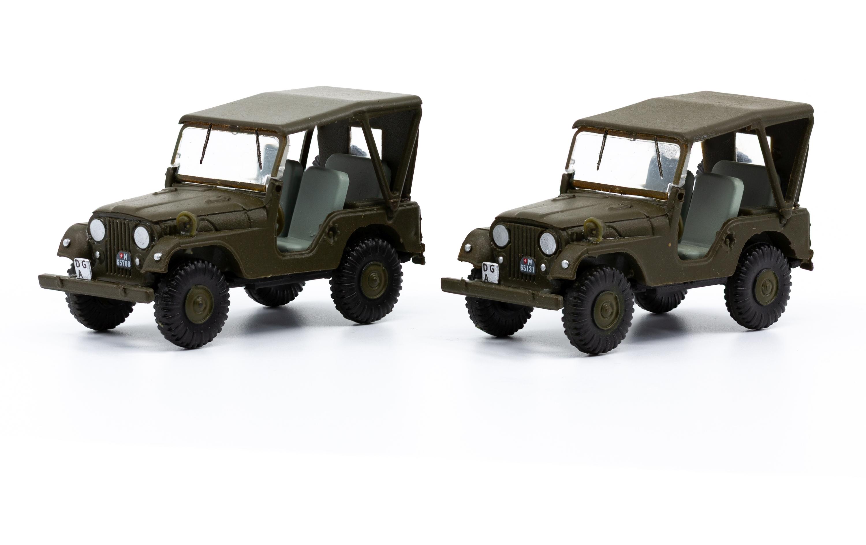 Willys M38A1 Armee Jeep 2er Set 1:87H0 Jeep Militärmodell