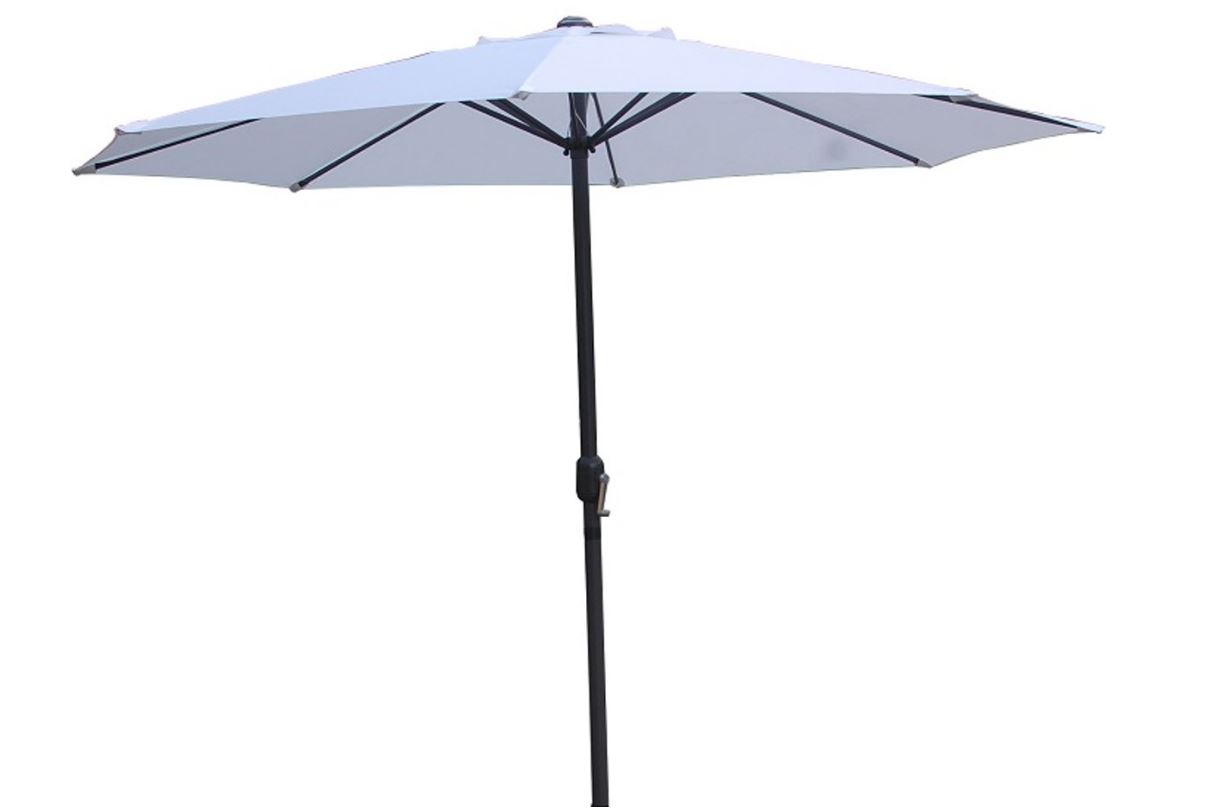 PimXL 300 cm luxe 8-ribs parasol - White