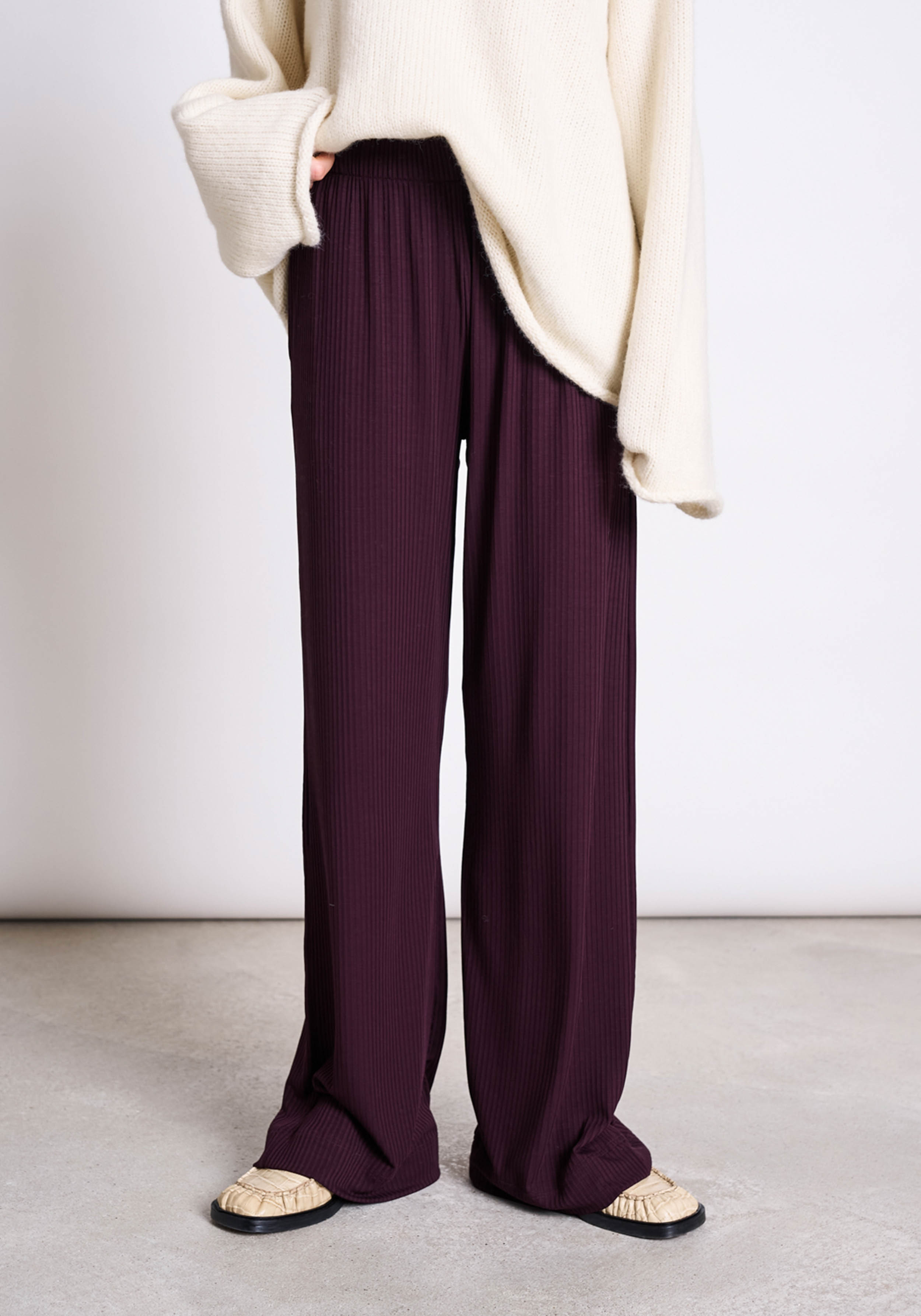 Jan 'n June Hose Smilla Rib Cherry Lacquer