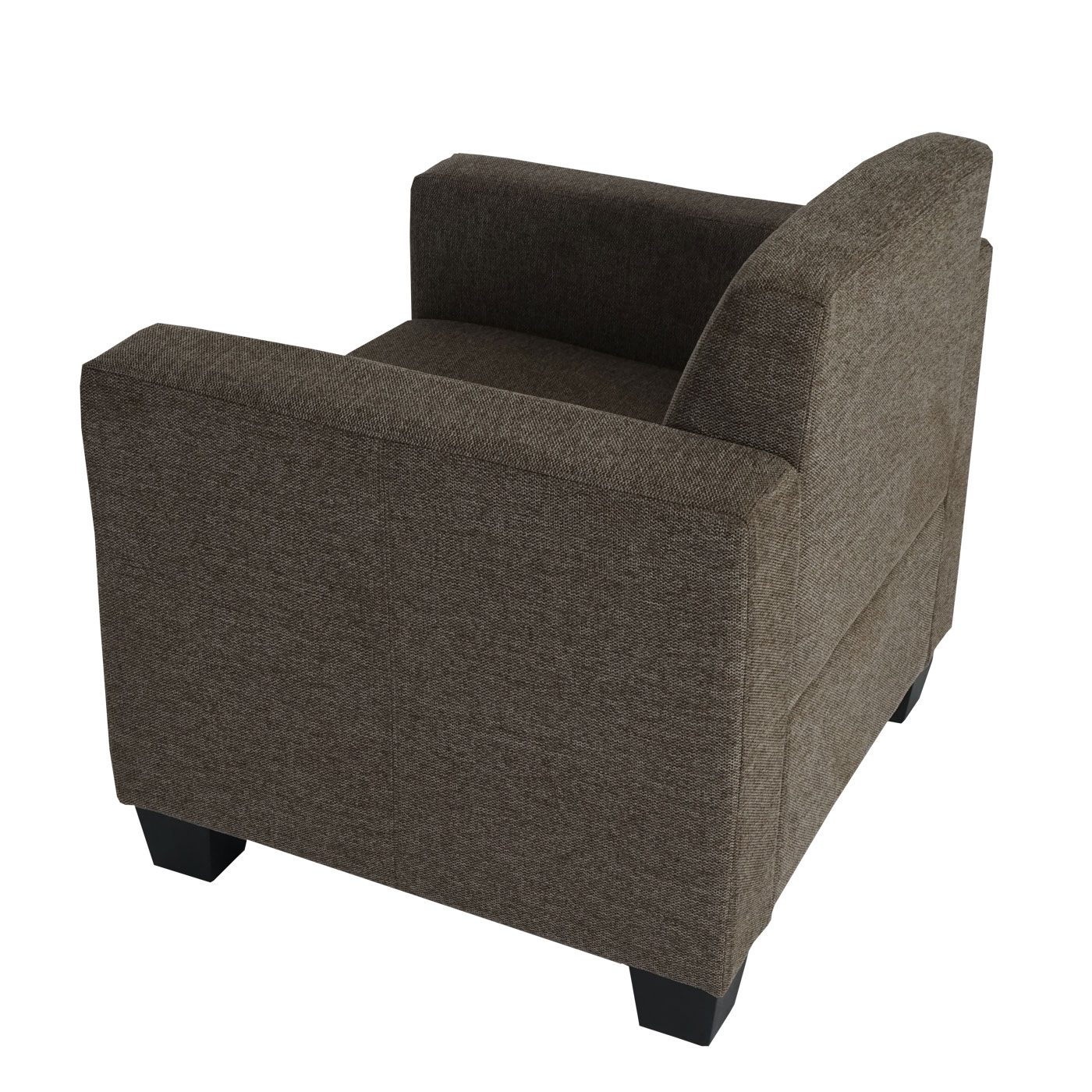 Sessel Loungesessel Moncalieri, Stoff/Textil ~ braun