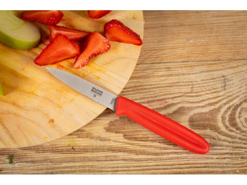 Kuhn Rikon Rüstmesser Swiss Knife Wellenschliff, Rot Gemüsemesser