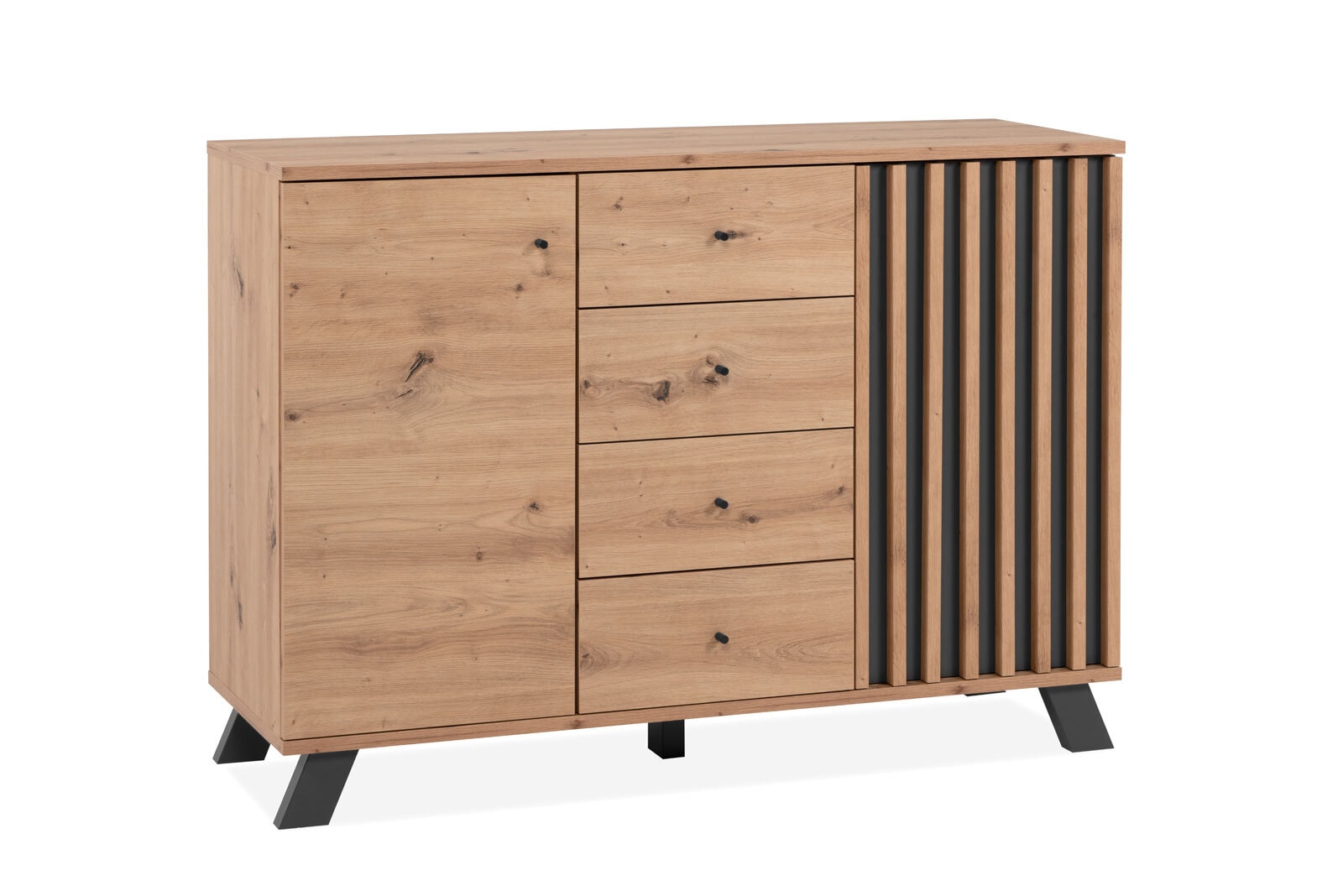 Sideboard MEDAN 118 x 85 cm Artisan Oak / anthrazit