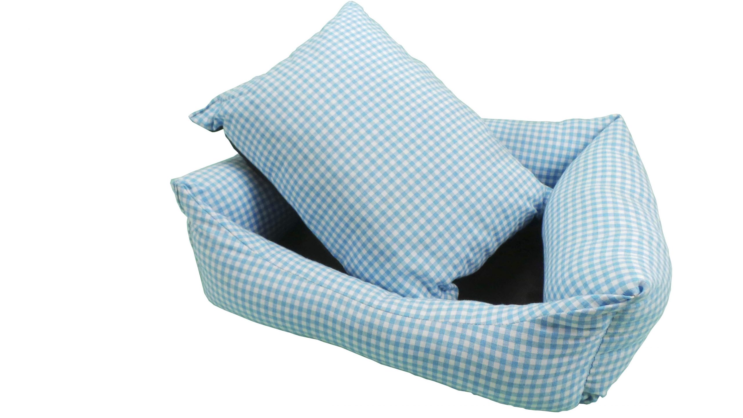 Berço quadrado VICHY T1 50x40 azul