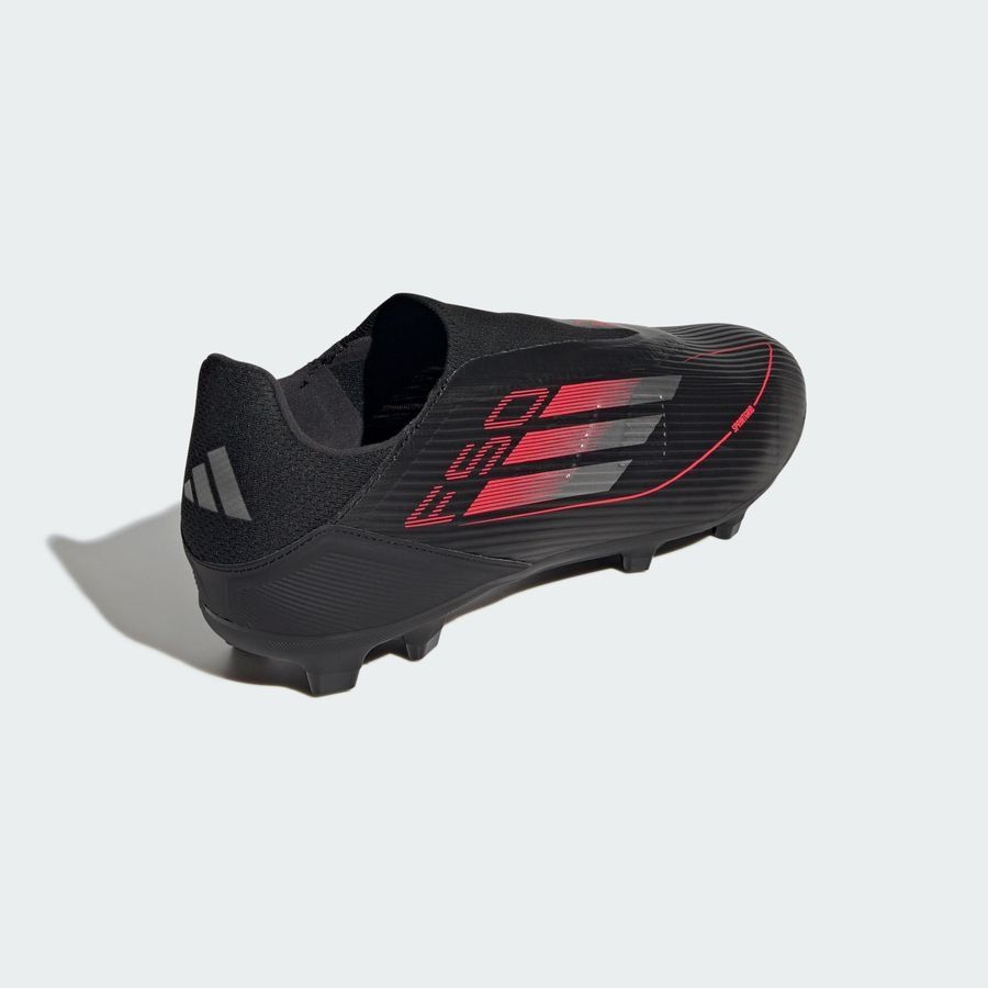 adidas F50 League Laceless FG/AG Stealth Victory - Noir/Argenté/Lucid Red
