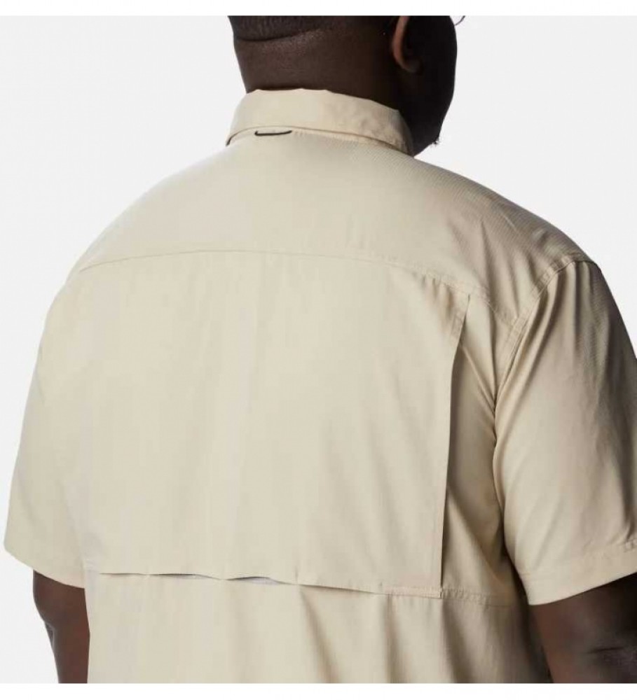 Camisa de manga curta Columbia Silver Ridge, bege
