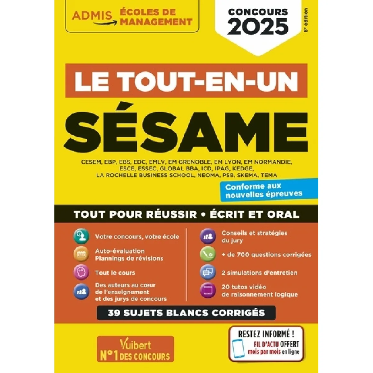 Sésame : CESEM, EBP, EBS... : le tout-en-un, concours 2025