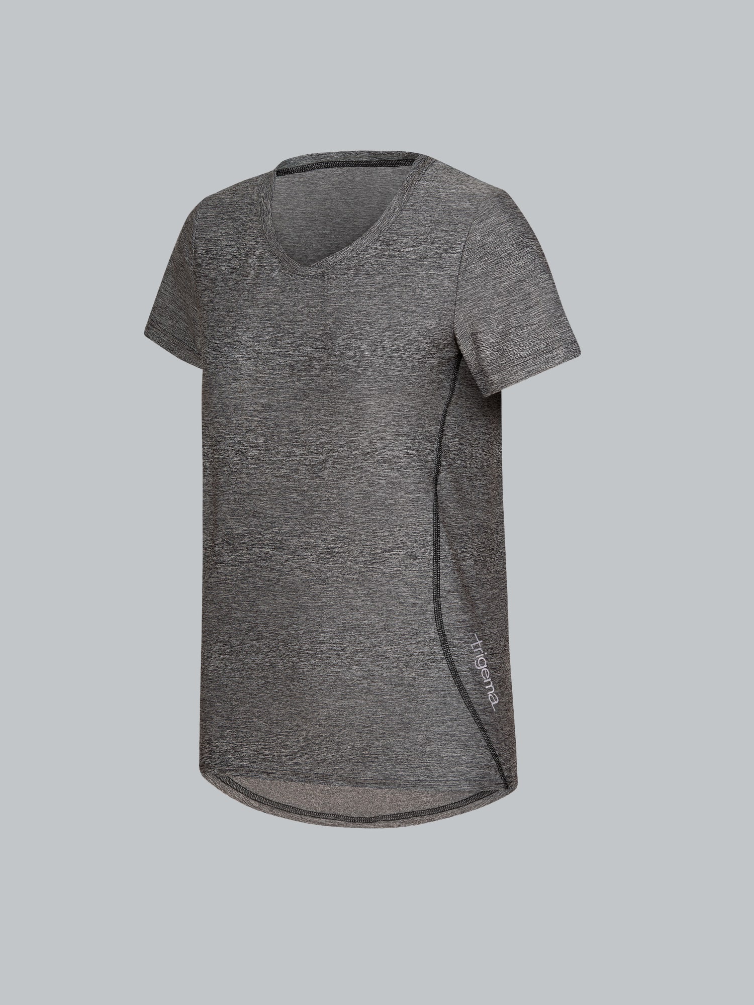 Sportshirt in Melange-Optik Schwarz/bunt