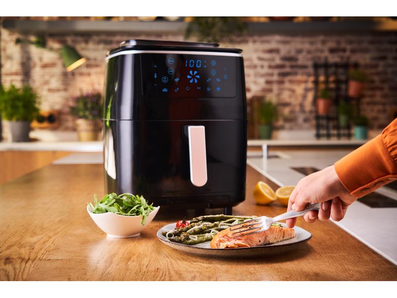 Tefal Heissluft-Fritteuse Easy Fry Grill & Steam 3 in 1, Sc Heissluftfritteuse mit Grill und Dampfgarer Funktion