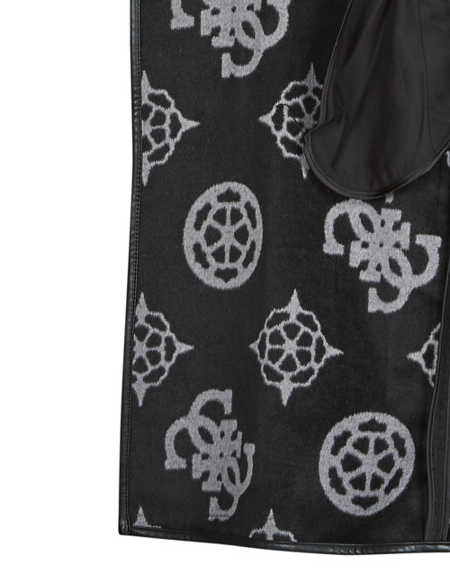 Guess - LUDOVICA LOGO WRAP COAT - Noir