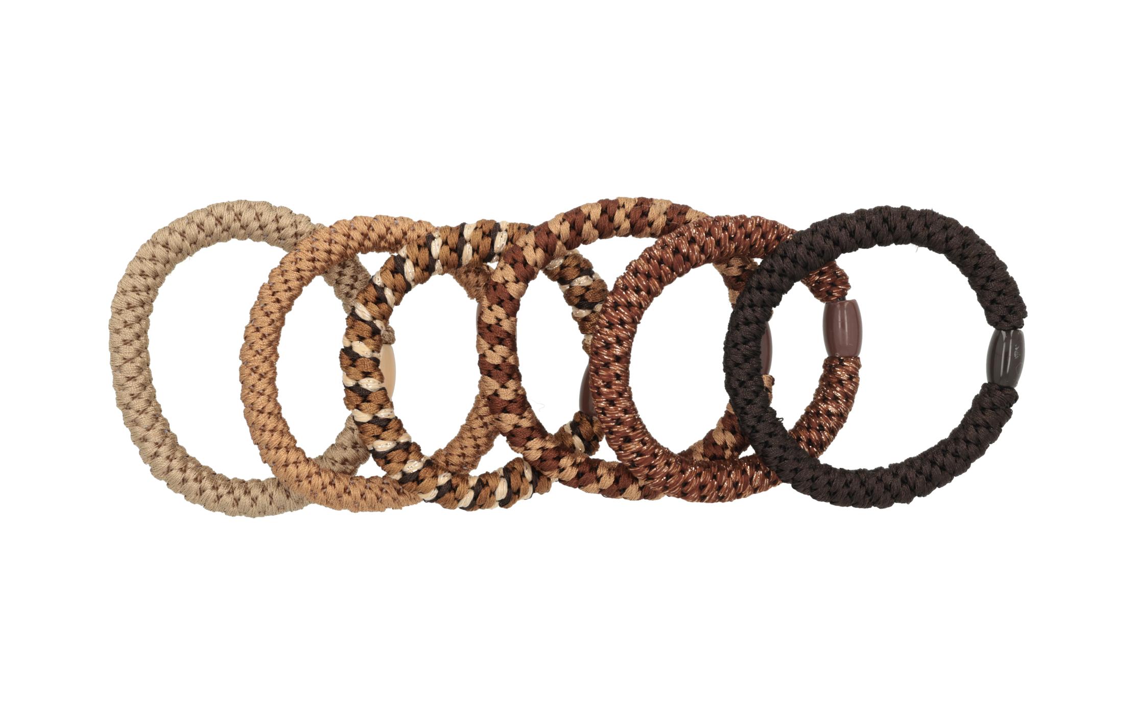 Haargummi Nordic Elastics 6er BraunHaaraccessoires