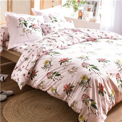 Linge de lit motif herbier - BECQUET CRÉATION