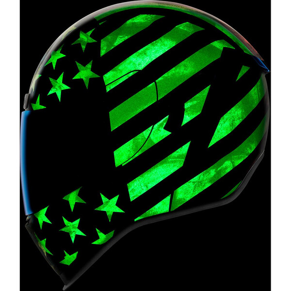 Icon - Casque Airform Old Glory™ Noir / Beige / Rouge / Bleu