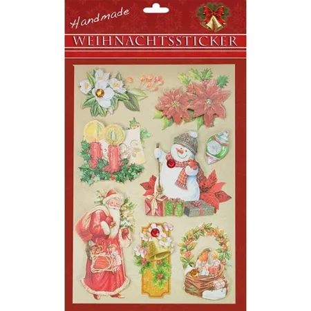 Trötsch Weihnachtssticker Nostalgie, 1 Bogen, 4-fach sortiert