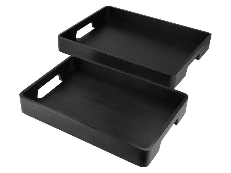 Set bamboe dienbladen
