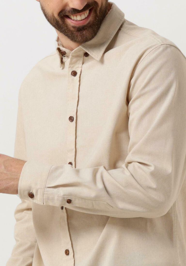 ANERKJENDT zand anerkjendt casual overhemd akleif l/s cot/linen shirt