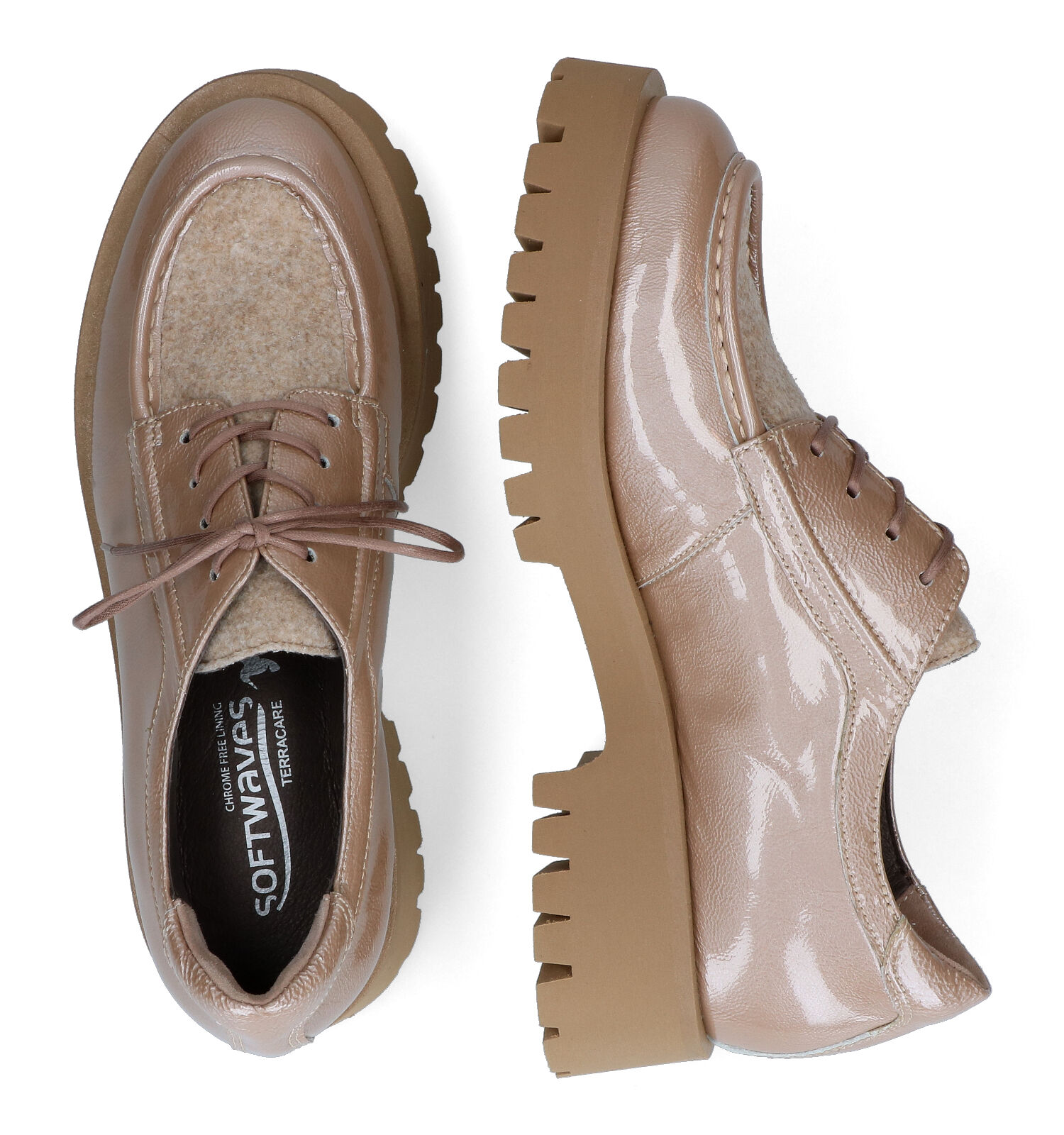 Veterschoenen rose gold