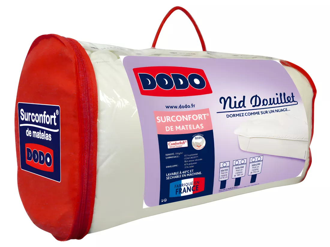 Surconfort de matelas DODO - 140x190 cm - NID DOUILLET
