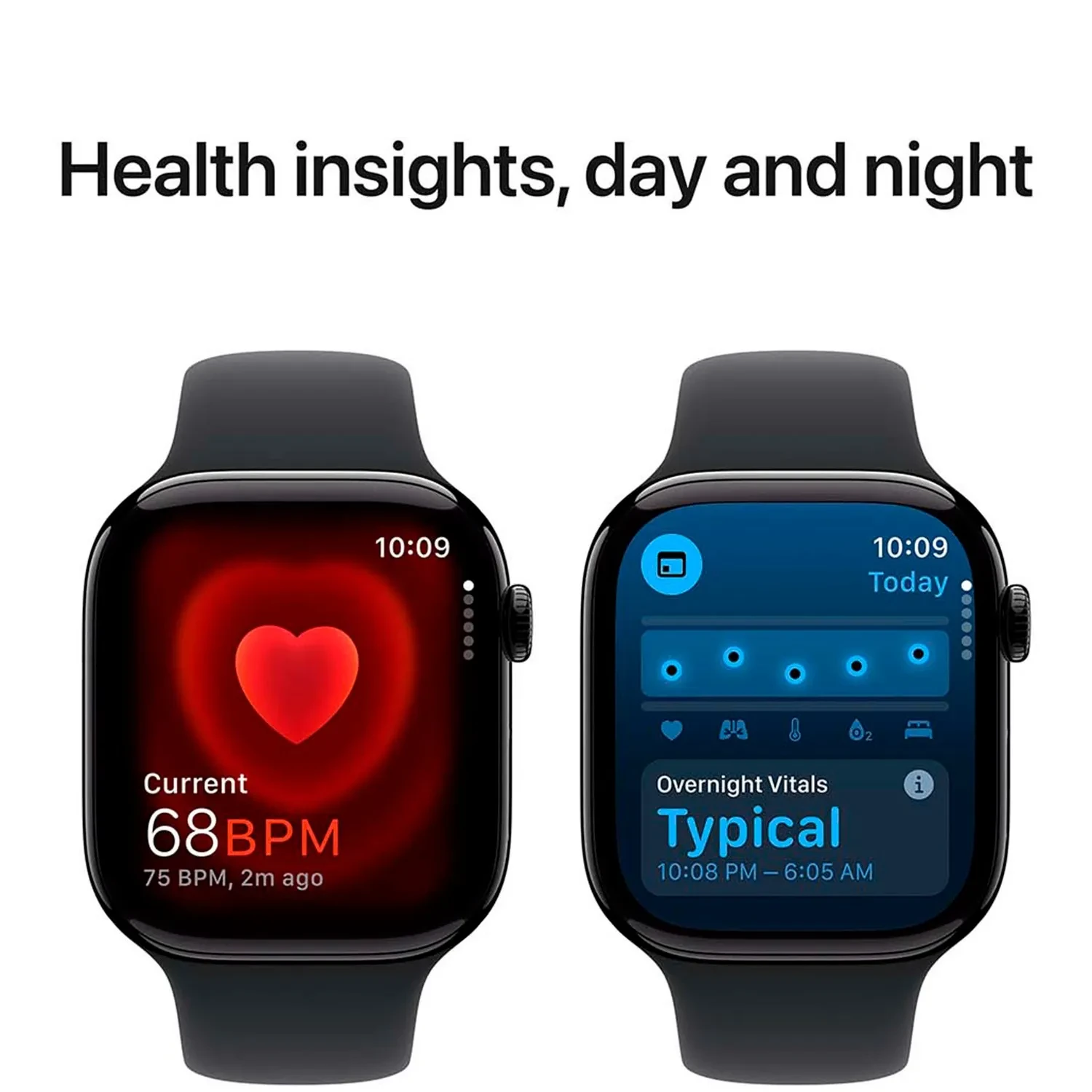 Apple Watch Series 10 GPS 46mm Jet Black Aluminium Sport Band S/M MWWP3