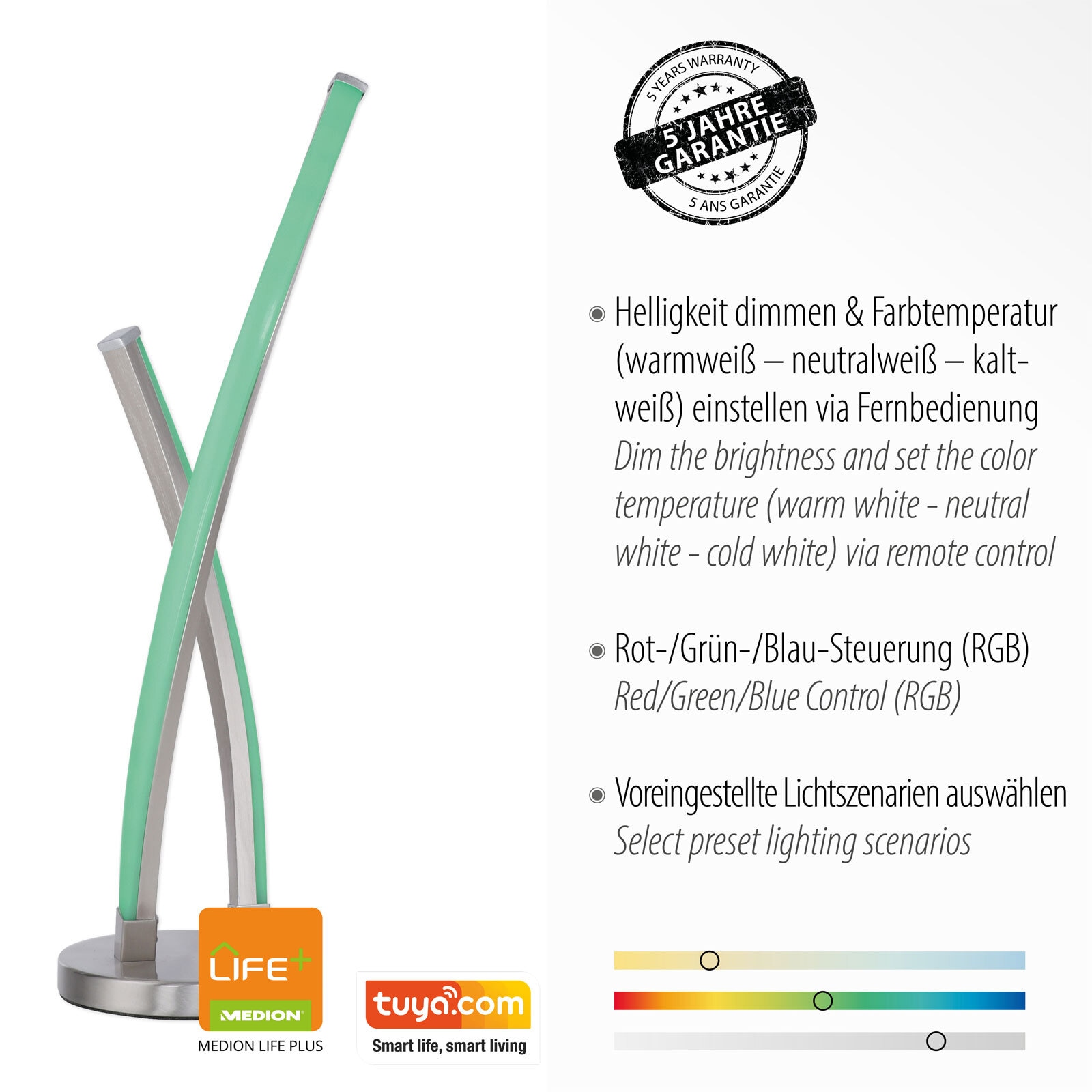 LOLA-Smart Tischlampe Swing Alu