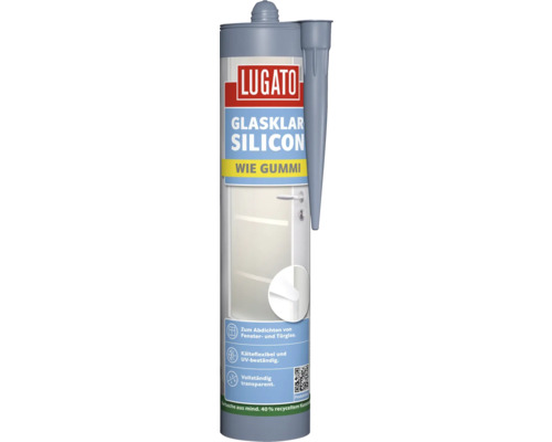 Lugato kristalhelder siliconenachtig rubber transparant 310 ml