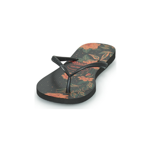 Havaianas - SLIM ORGANIC - Noir / Orange