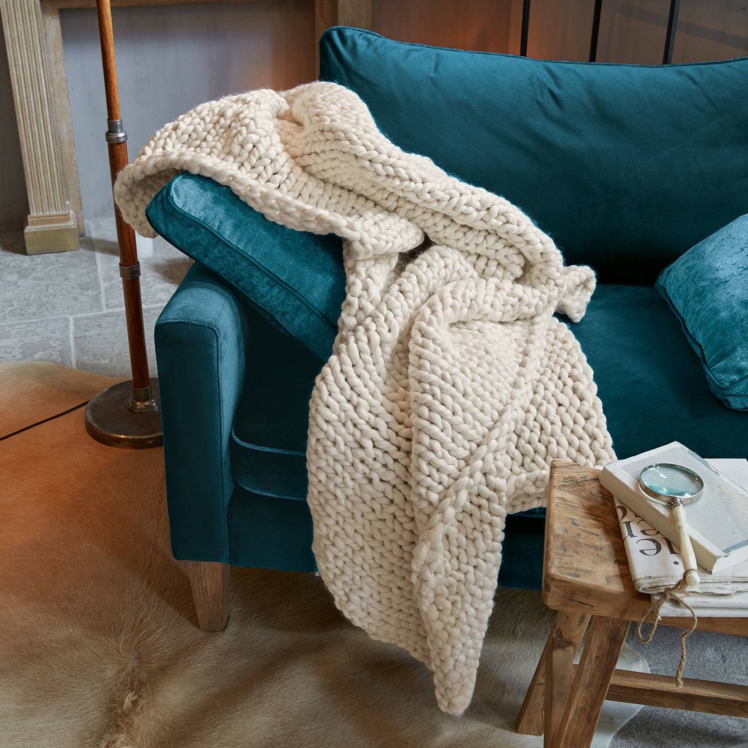 Plaid Reidous creme