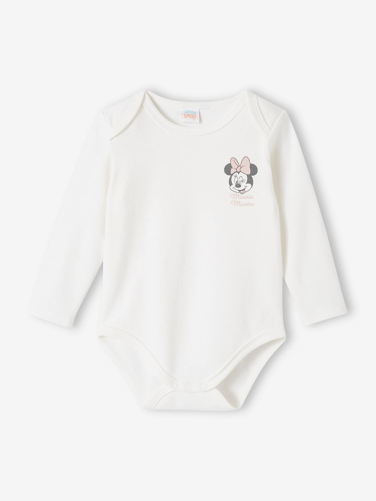 Conjunto para bebê menina: body + calça + chapéu DS® Minnie maquiagem rosa