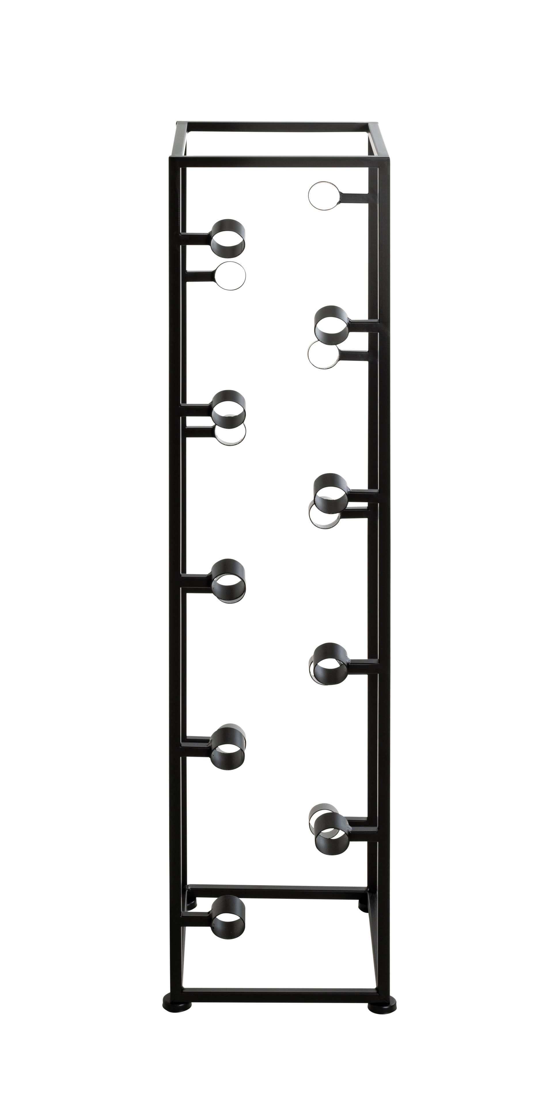 Flaschenregal 26 x 104 cm schwarz