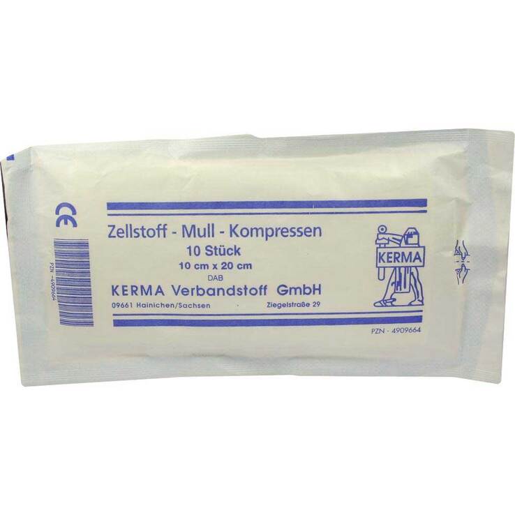 Zellstoff Mullkompressen 10c, 10 St