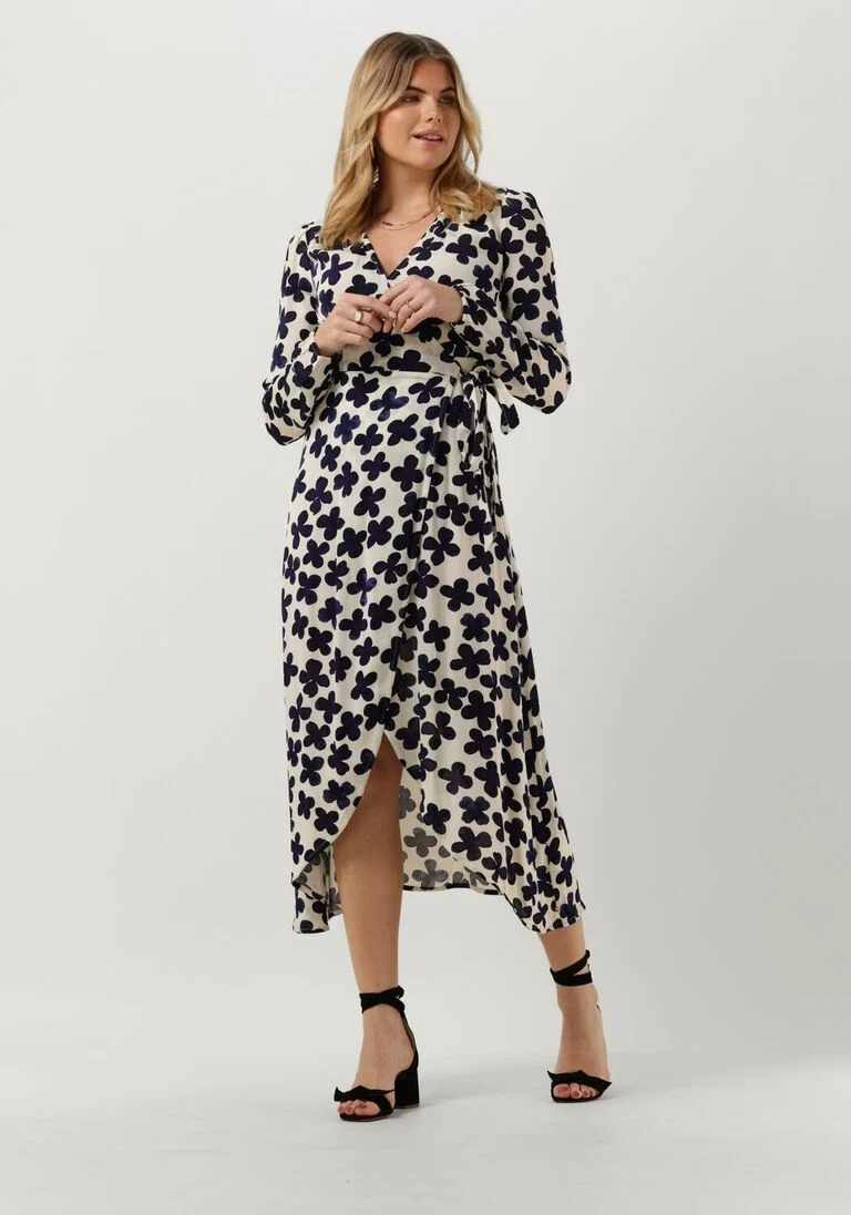 FABIENNE CHAPOT donkerblauwe fabienne chapot midi jurk natasja dress 124