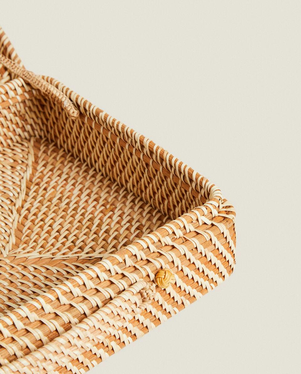 Pasta infantil de vime com estampa de diamante