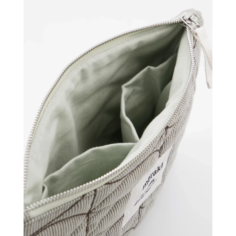 Meraki Pouch Mentha - Light Grey/Army Green