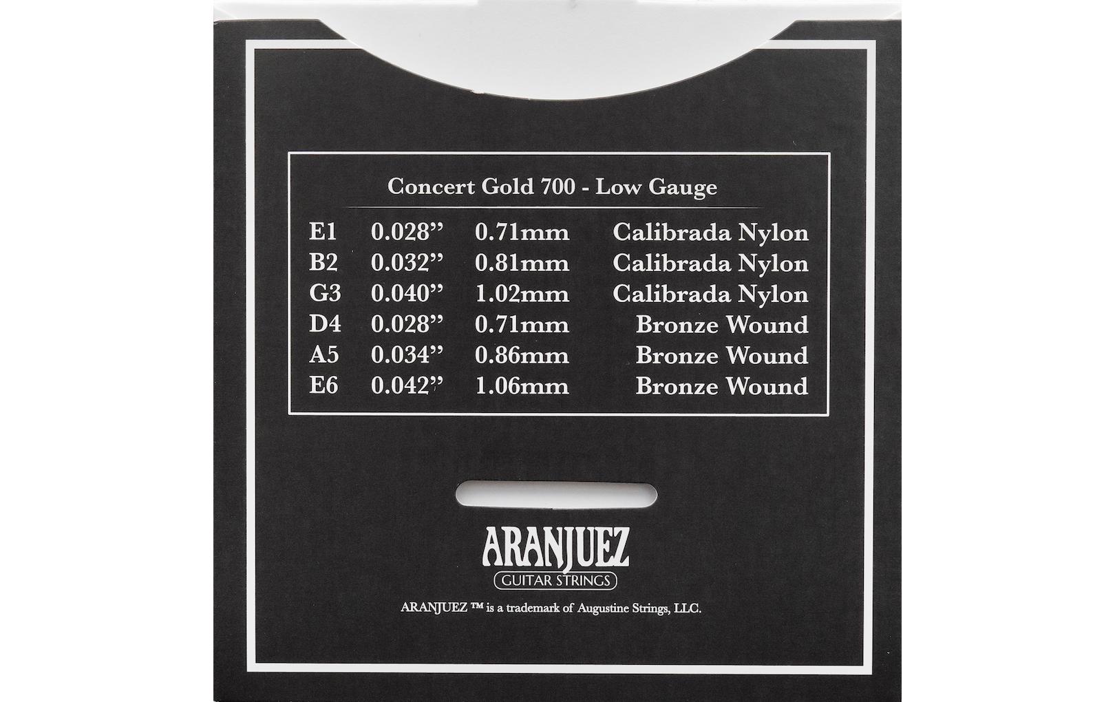 Gitarrensaiten Concert Gold 700 – Low GaugeNylon Saitensatz für Klassikgitarre