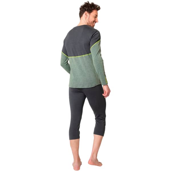 Collant thermique ODLO REVELSTOKE PW 150 BL BOTTOM 3/4 DARK GREY MELANGE/SHARP GREEN