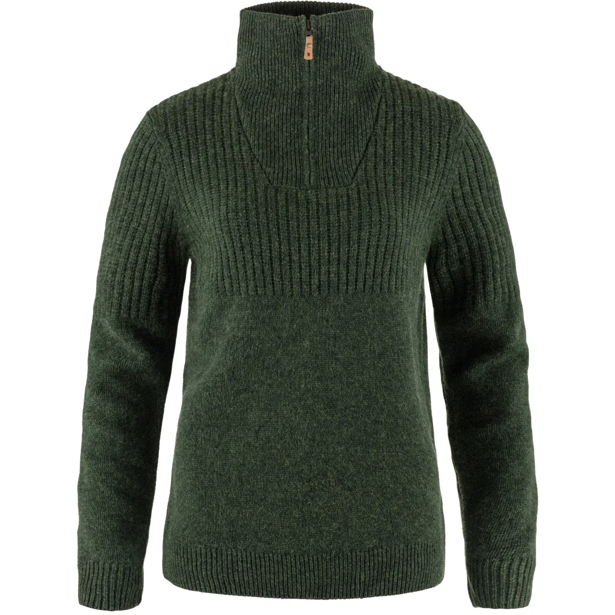 Fjällräven Övik Half Zip Knit W Deep Forest